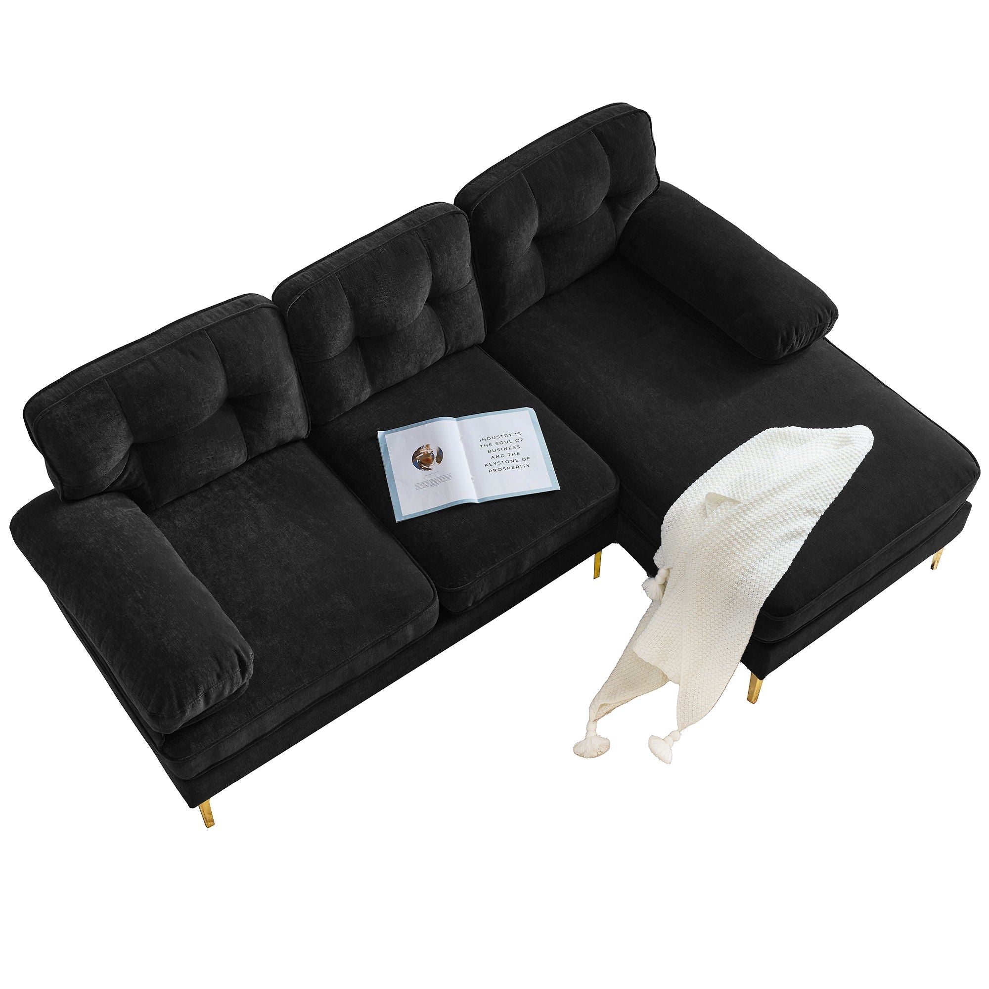 Modern L Shaped Sectional Sofa For Living Room by HouseOfZazla