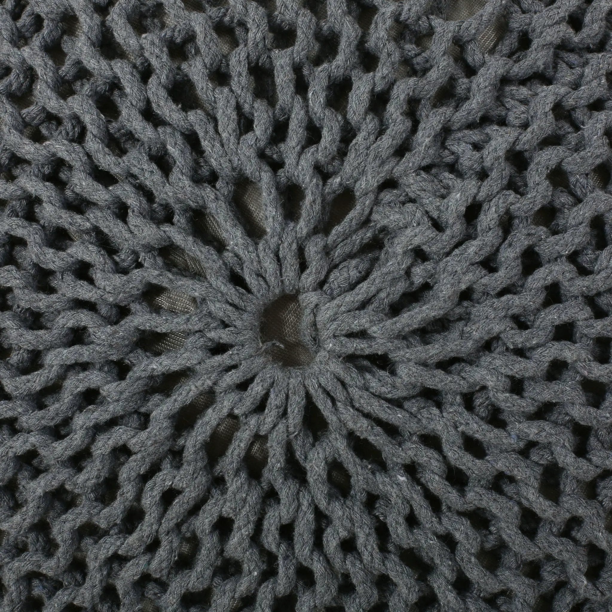 Bordeaux - Knitted Round Pouf, Versatile Ottoman And Floor Cushion by Unique Piece Furniture