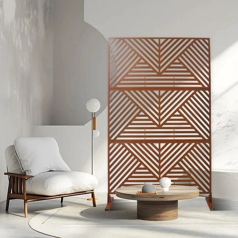 Freestanding Outdoor & Indoor Freestanding Metal Privacy Screen by HouseOfZazla