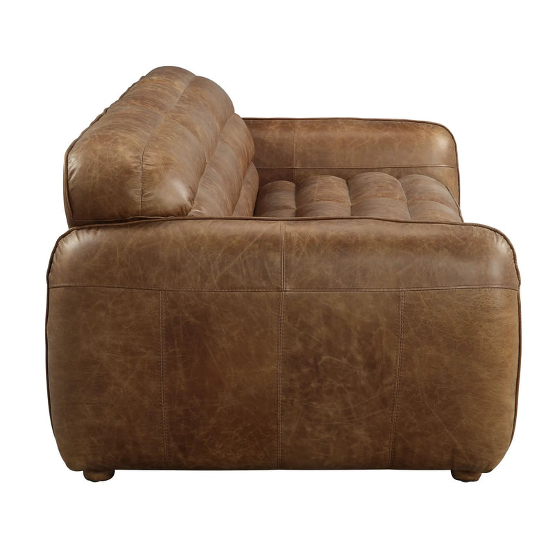 Rafer Cocoa Top Grain Leather Sofa by HouseOfZazla