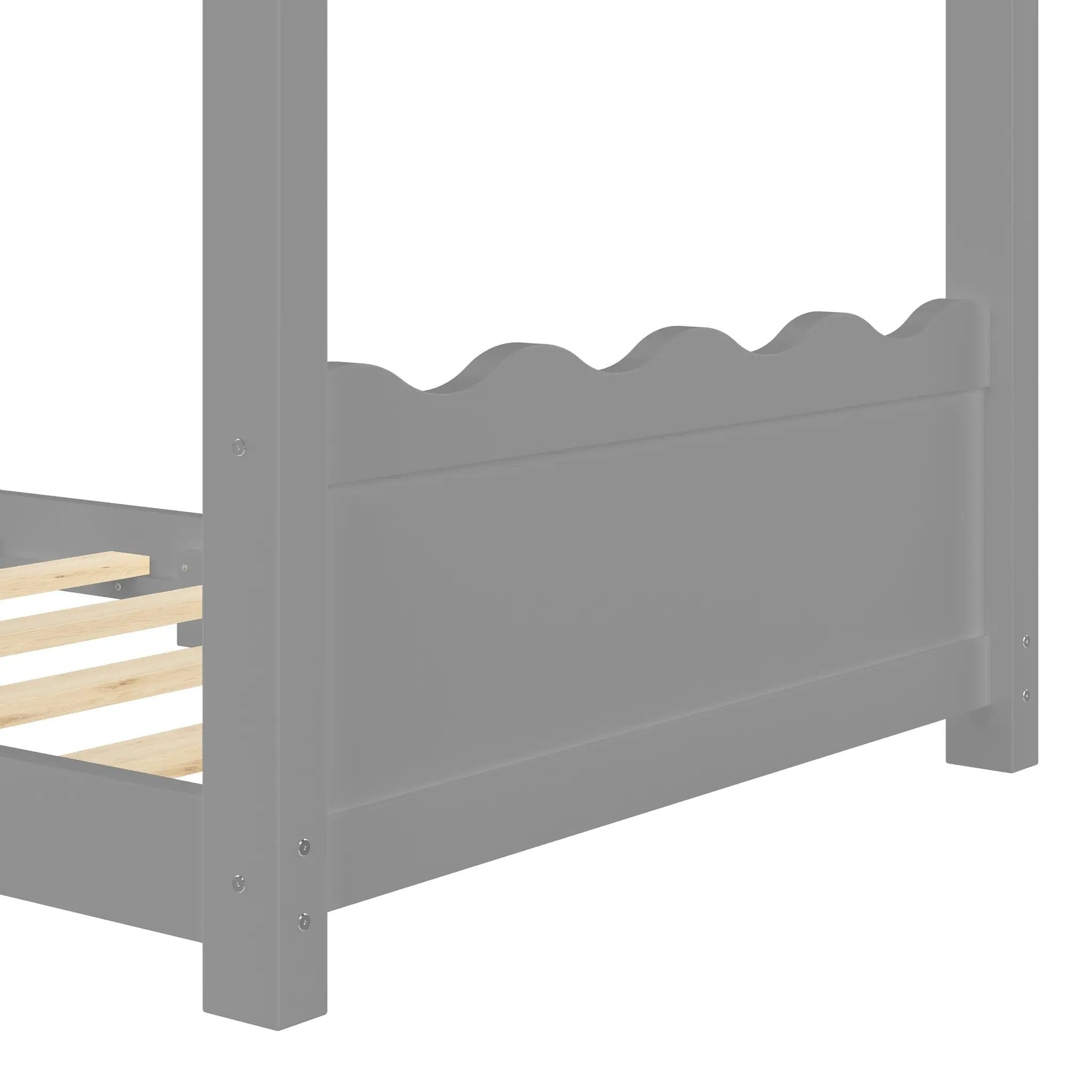 Twin House Floor Bed with Support Slats by HouseOfZazla