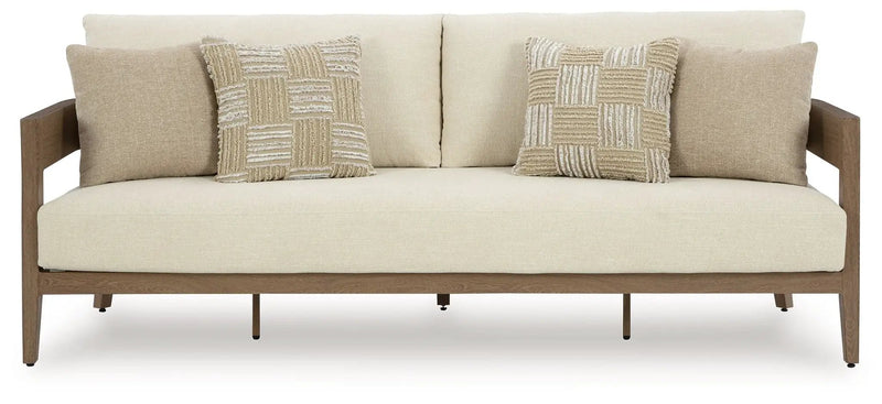 Serene Bay - Sofa With Cushion - Dark Brown / White by Unique Piece Furniture