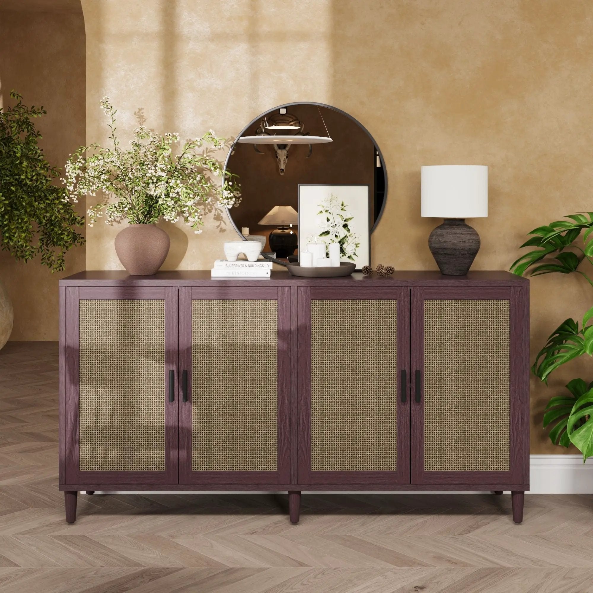 Buffet Cabinet With Adjustable Shelves For Kitchen by Unique Piece Furniture