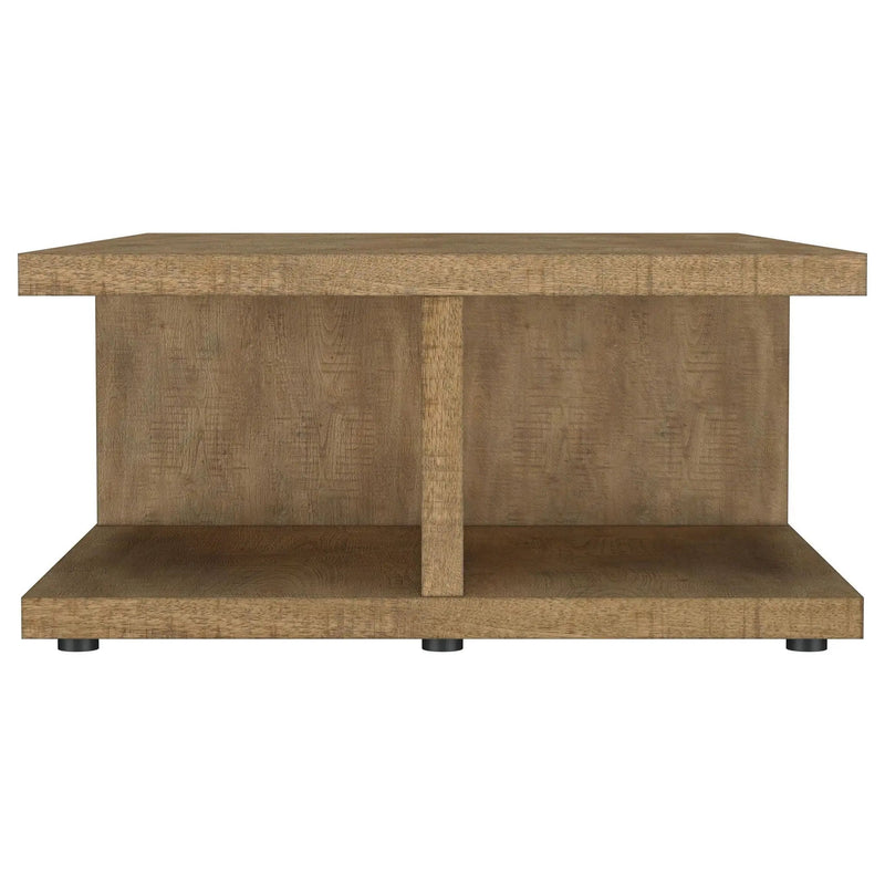 Cortona Square Engineered Wood Cocktail Coffee Table Mango by Unique Piece Furniture