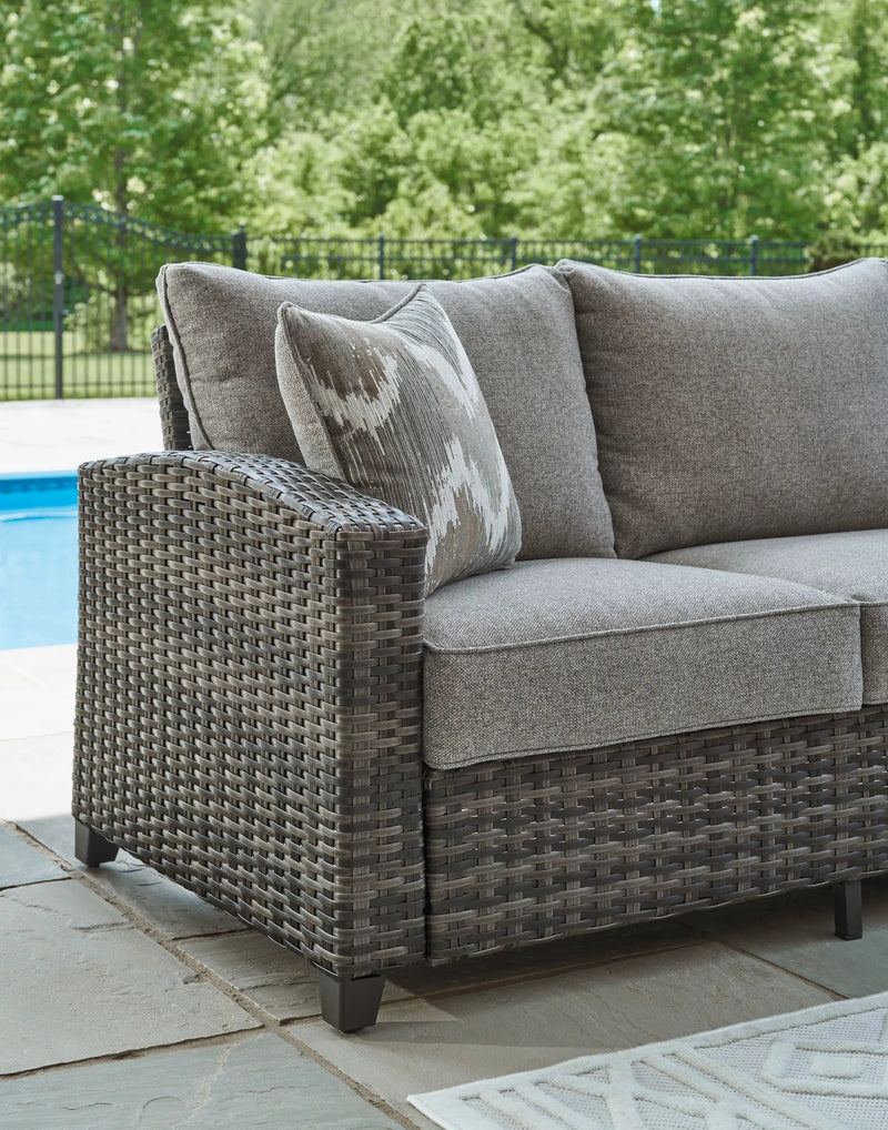 Oasis Court - Sofa, Chairs, Table Set (Set of 4) - Gray by Unique Piece Furniture