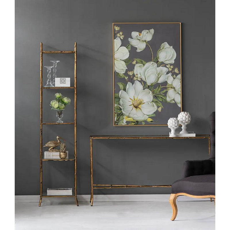 Botanical Wall Art Prints, Home Decor For Living Room Dining Room Bedroom Hallway - Gold by Unique Piece Furniture