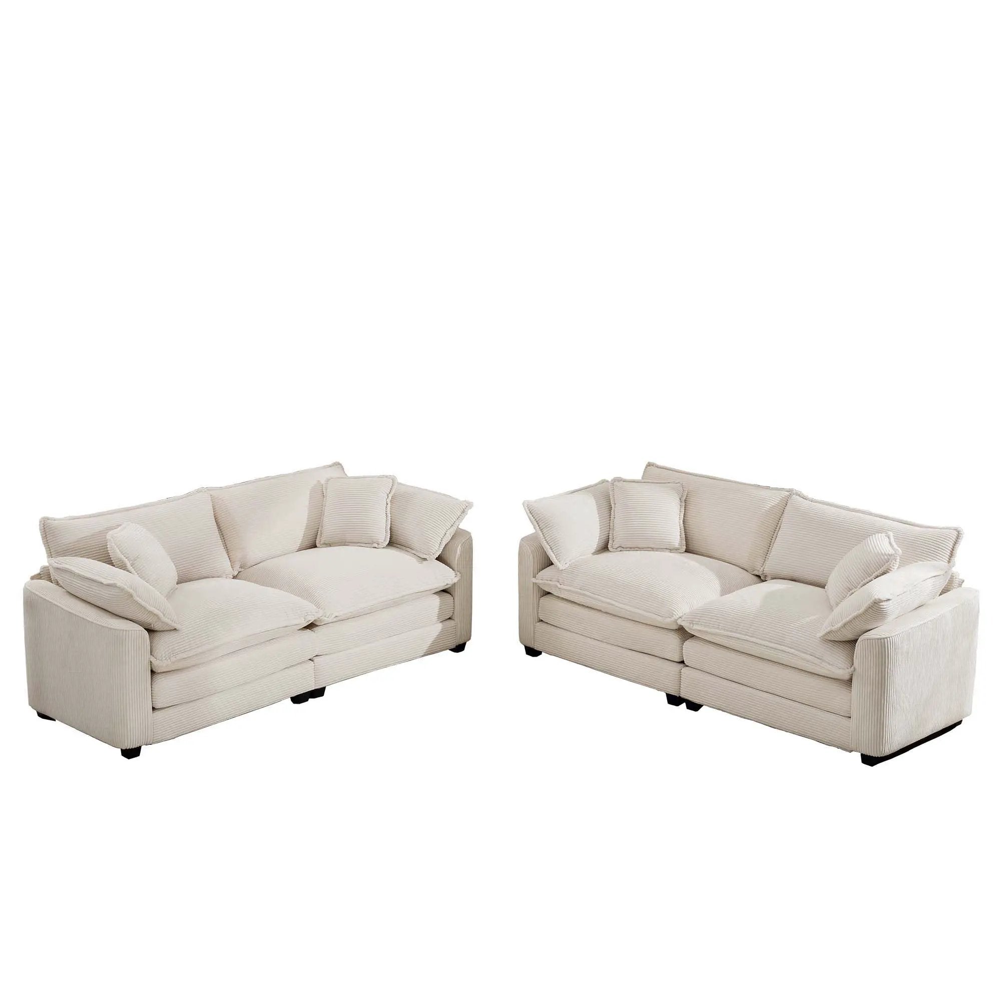 Elegant Oversized Sectional Sofa Set With Deep Seats And Flexible Layout by Unique Piece Furniture