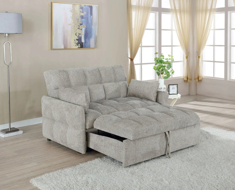Cotswold Upholstered Convertible Sleeper Sofa Bed Light Grey by Unique Piece Furniture