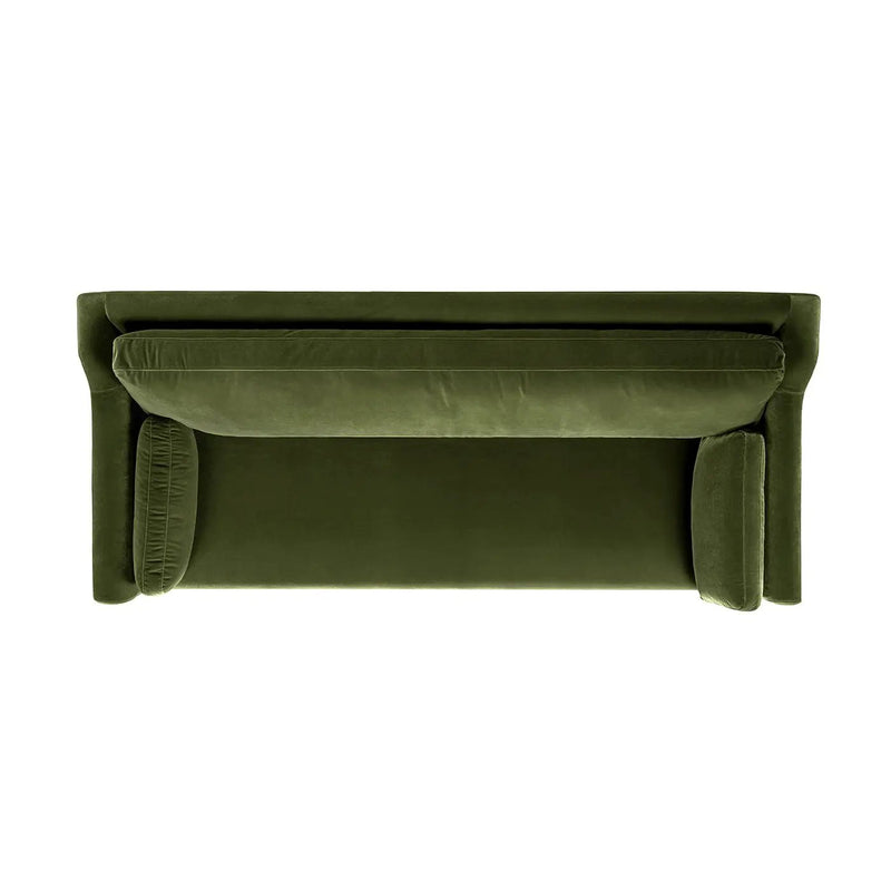 Josephine 84.5" Upholstered Modern Sofa, Olive by HouseOfZazla