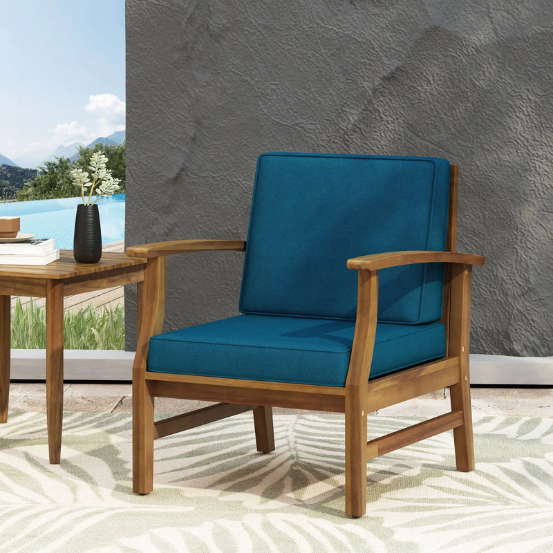 Perla Contemporary Club Chair with Water Resistant Cushion by HouseOfZazla