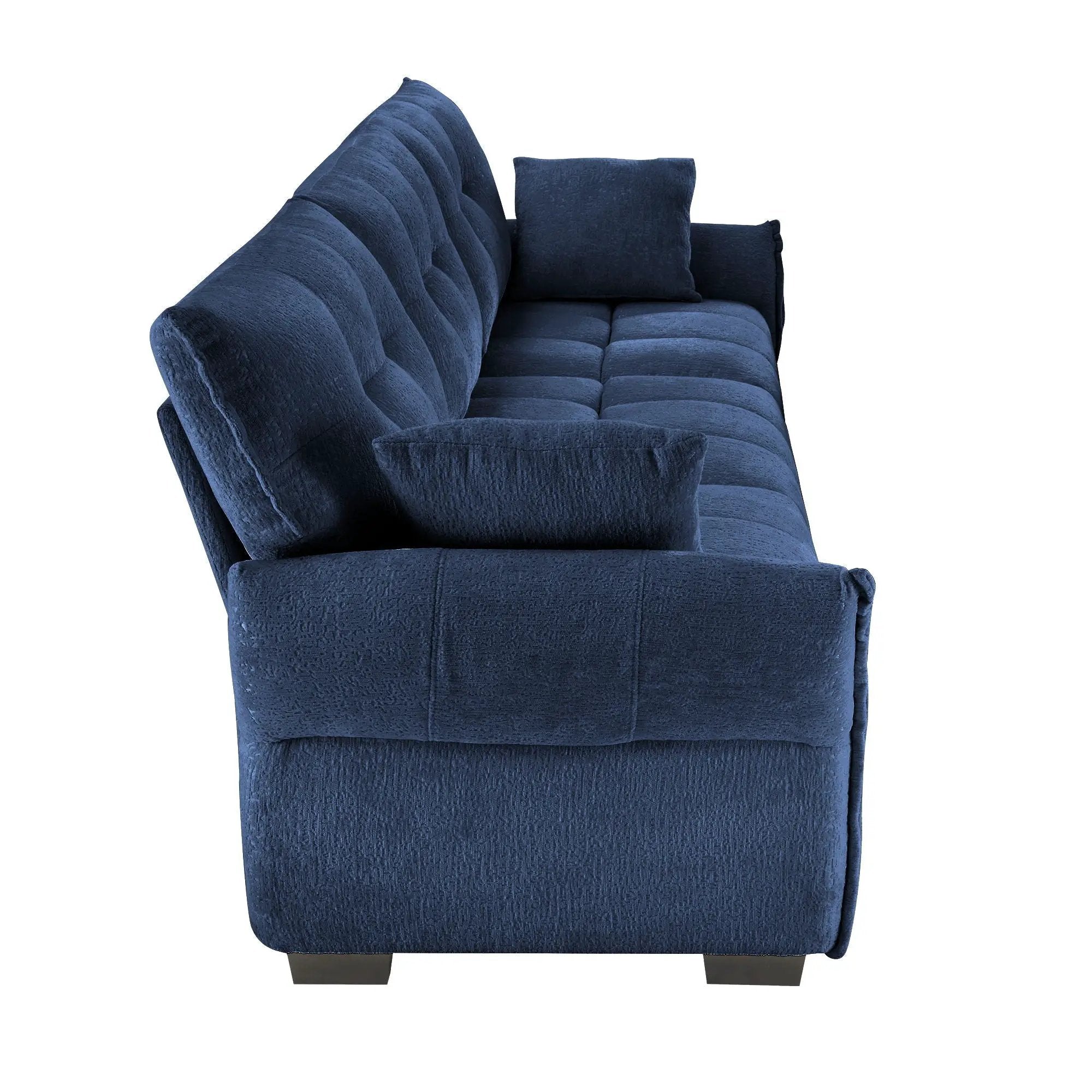Modern Sofa & Pillows, Textured Cover, High Rebound Cushions by HouseOfZazla