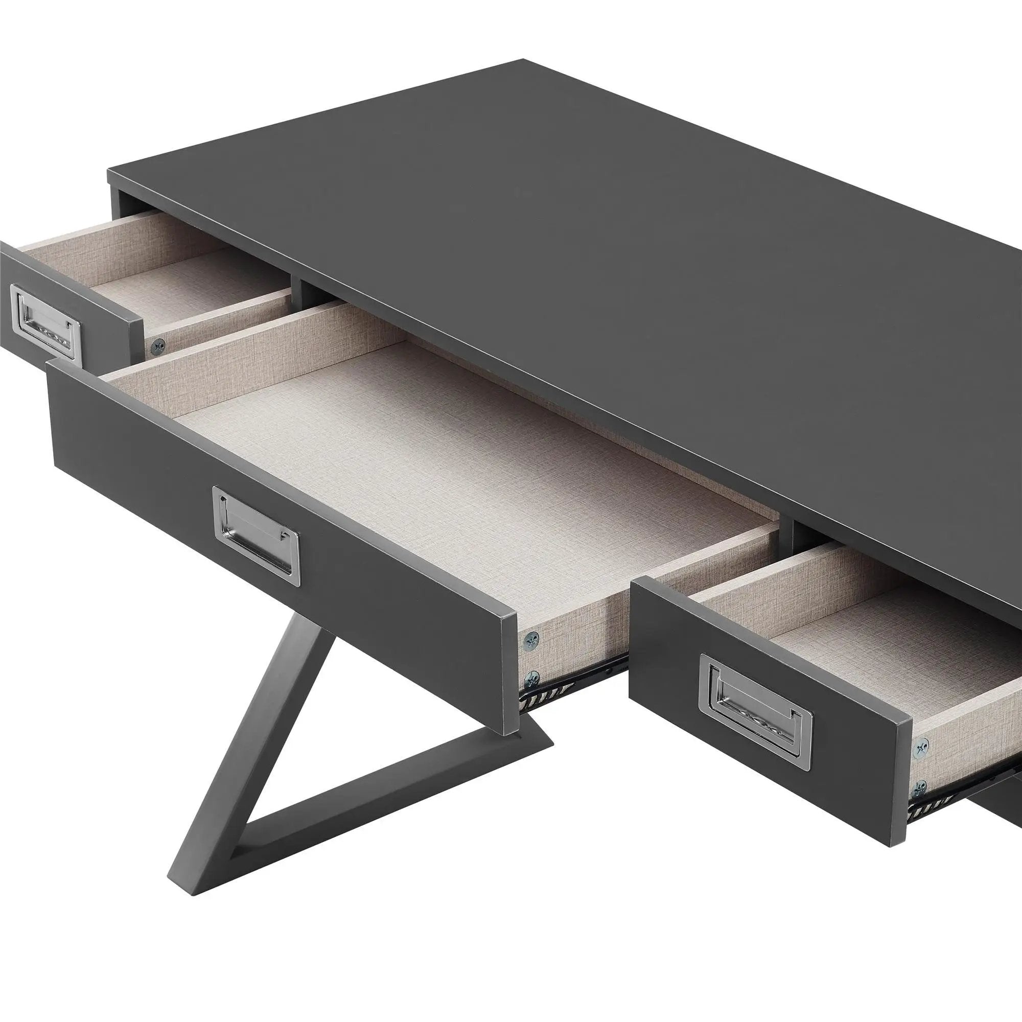 Crossmark - Campaign Desk - Dark Gray by Unique Piece Furniture