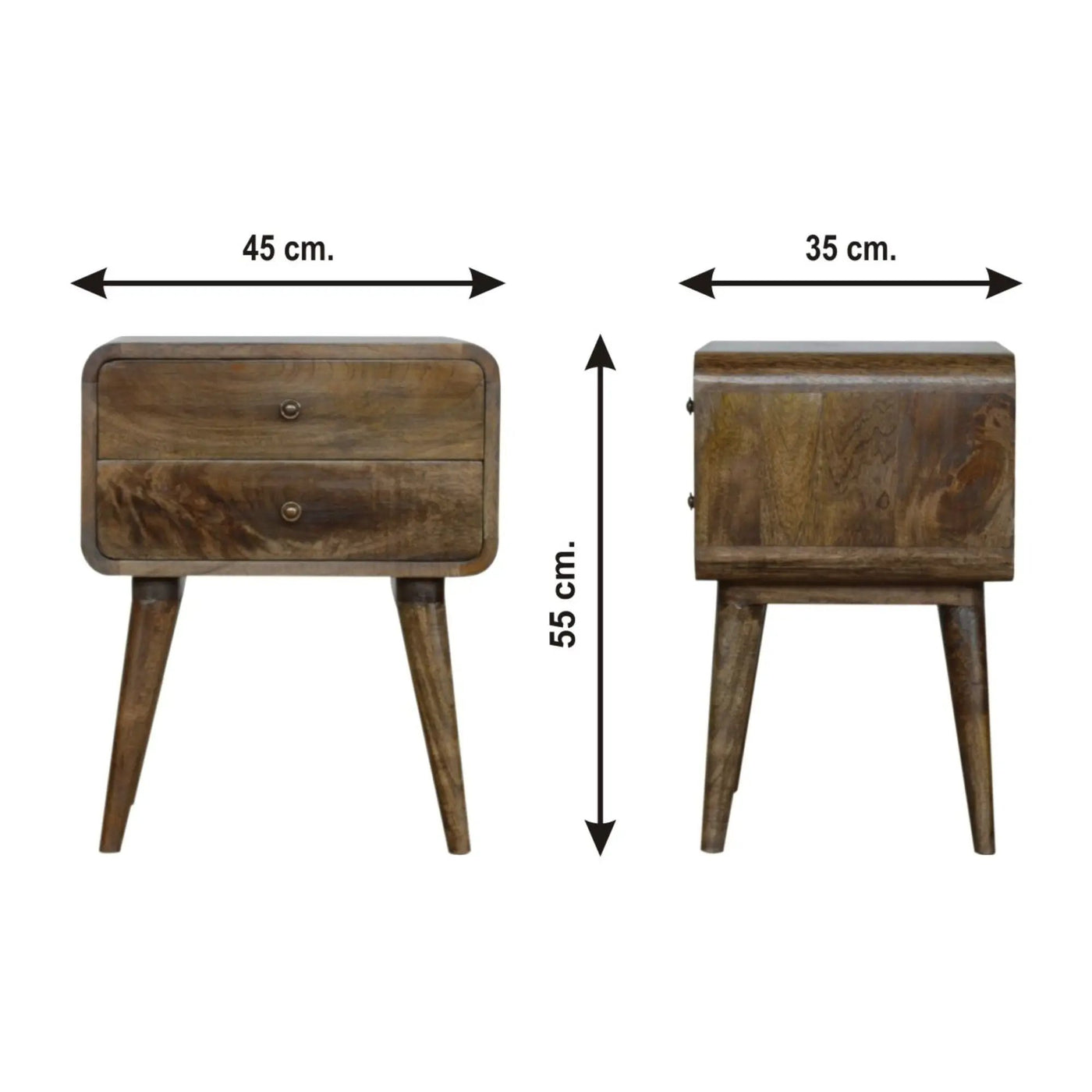 Curved Nightstand by Unique Piece Furniture