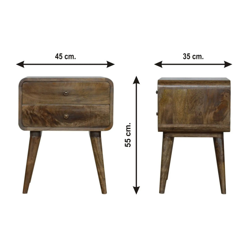 Curved Nightstand by Unique Piece Furniture