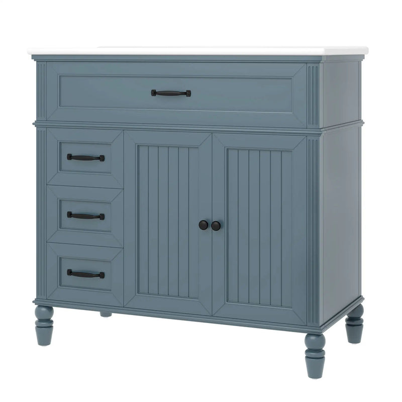 Bathroom Vanity With Sink, Freestanding Cabinet & Drawers by HouseOfZazla