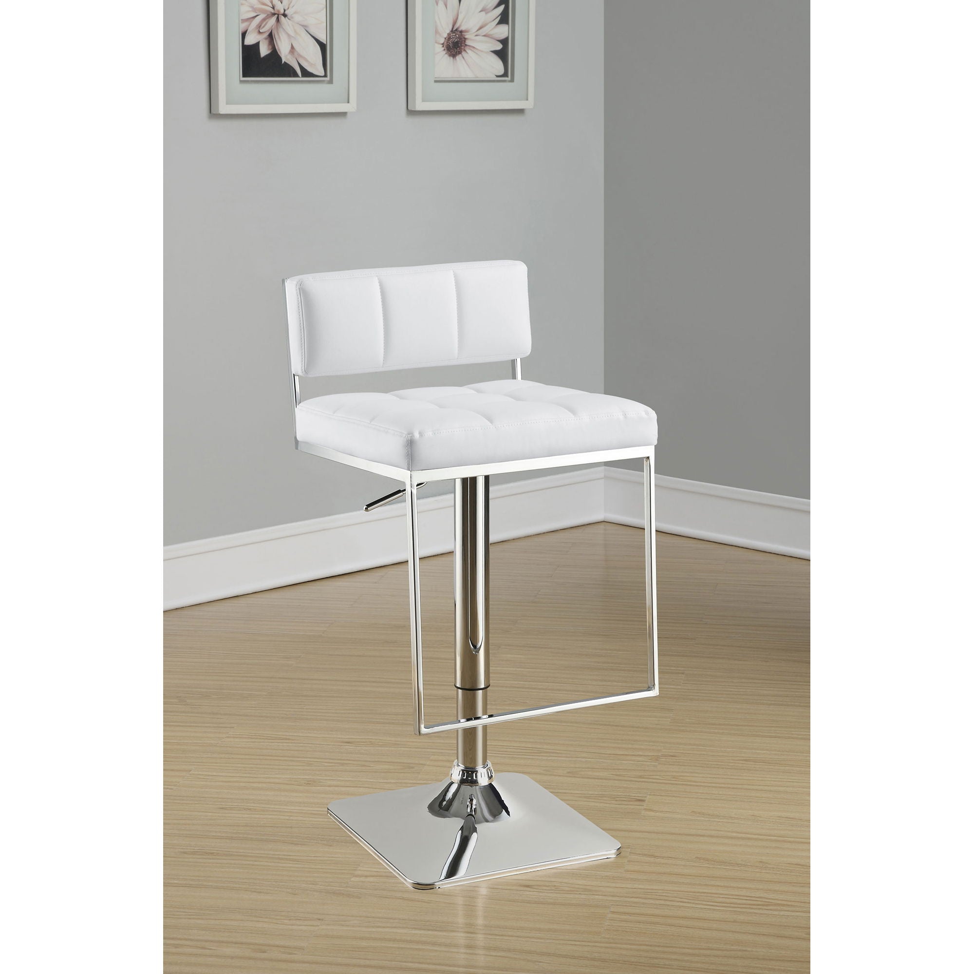 Alameda - Adjustable Bar Stool - White by HouseOfZazla