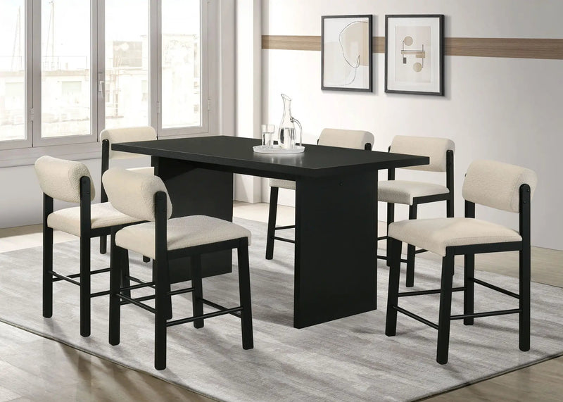 Decker 70-inch Rectangular Wood Counter Height Dining Table Black by Unique Piece Furniture
