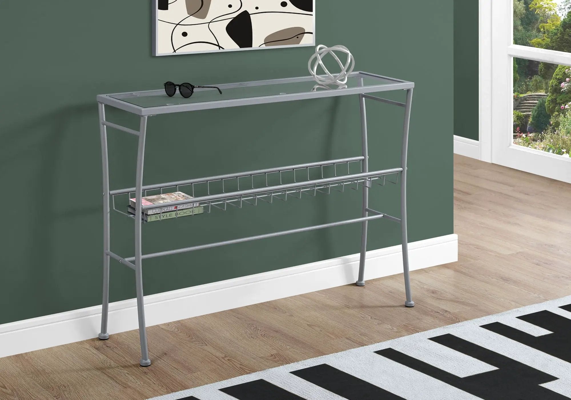 Accent Console Table For Entryway, Contemporary & Modern - Silver by Unique Piece Furniture