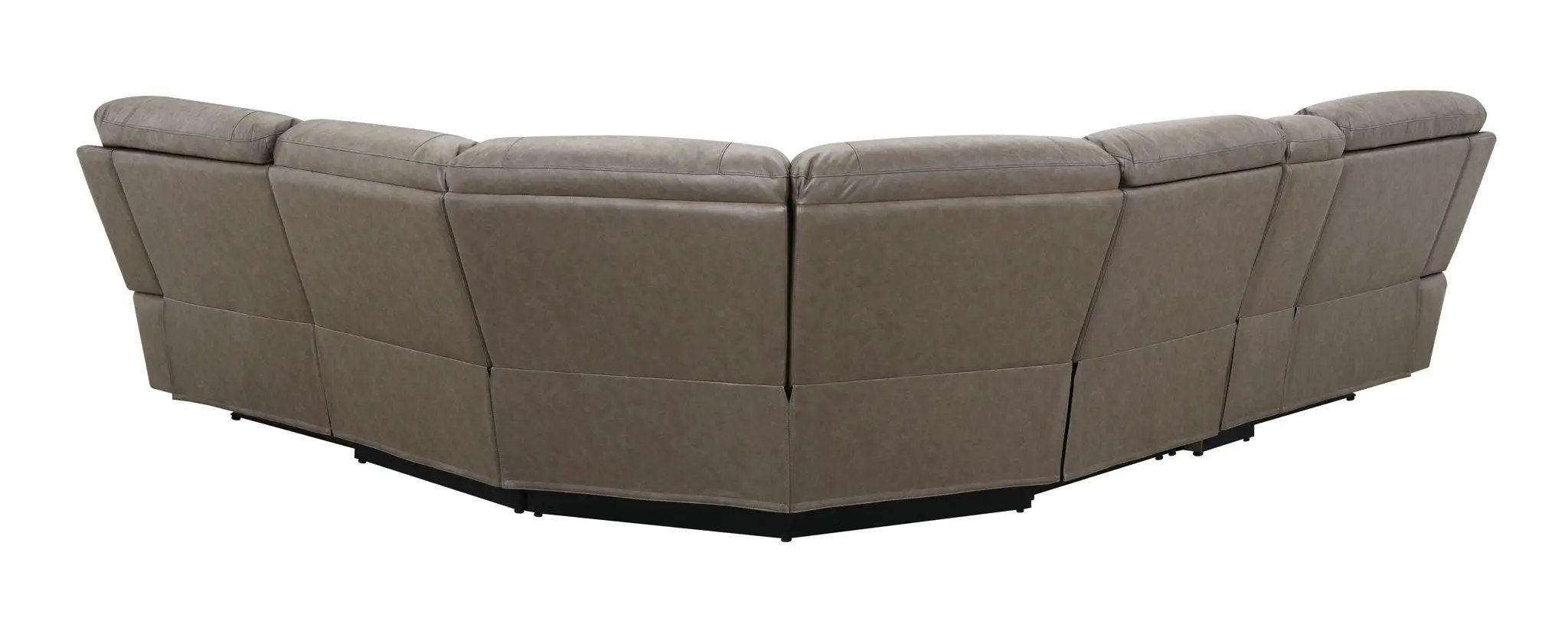 Kantu - Synthetic Leather Motion Sectional Sofa - Brown by Unique Piece Furniture