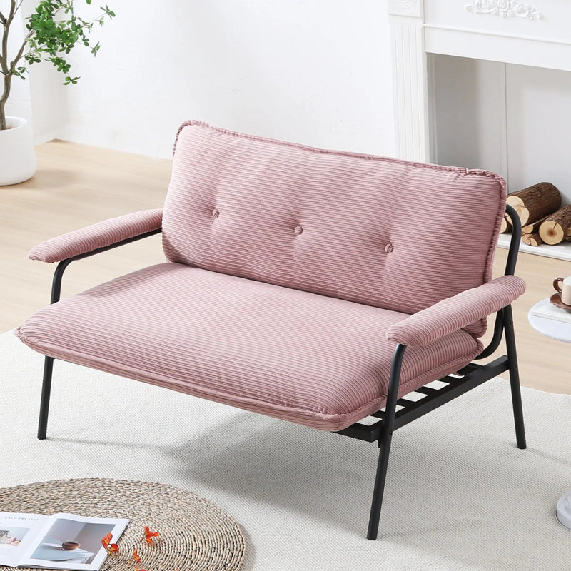 Modern Metal Frame Sofa With Sponge Filling For Compact Spaces And Versatile Use by Unique Piece Furniture