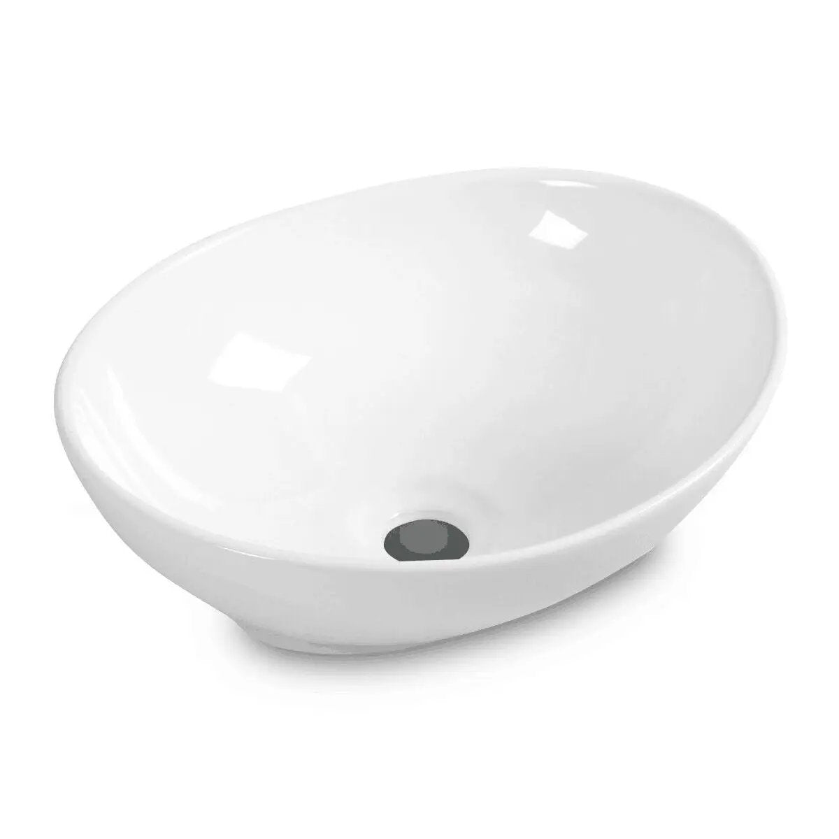 Oval Bathroom Basin Ceramic Vessel Sink by DirectDeals