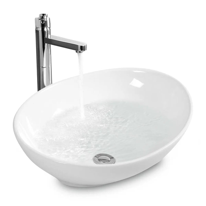 Oval Bathroom Basin Ceramic Vessel Sink by DirectDeals
