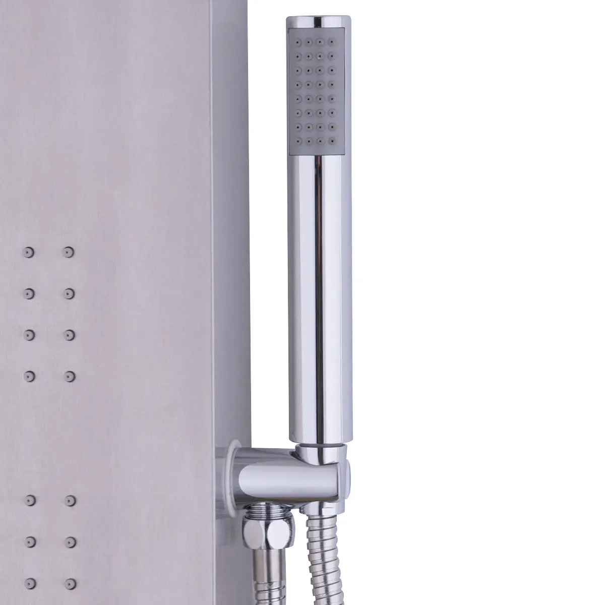 55 Inch Brushed Stainless Steel Shower Panel Rainfall Waterfall by DirectDeals