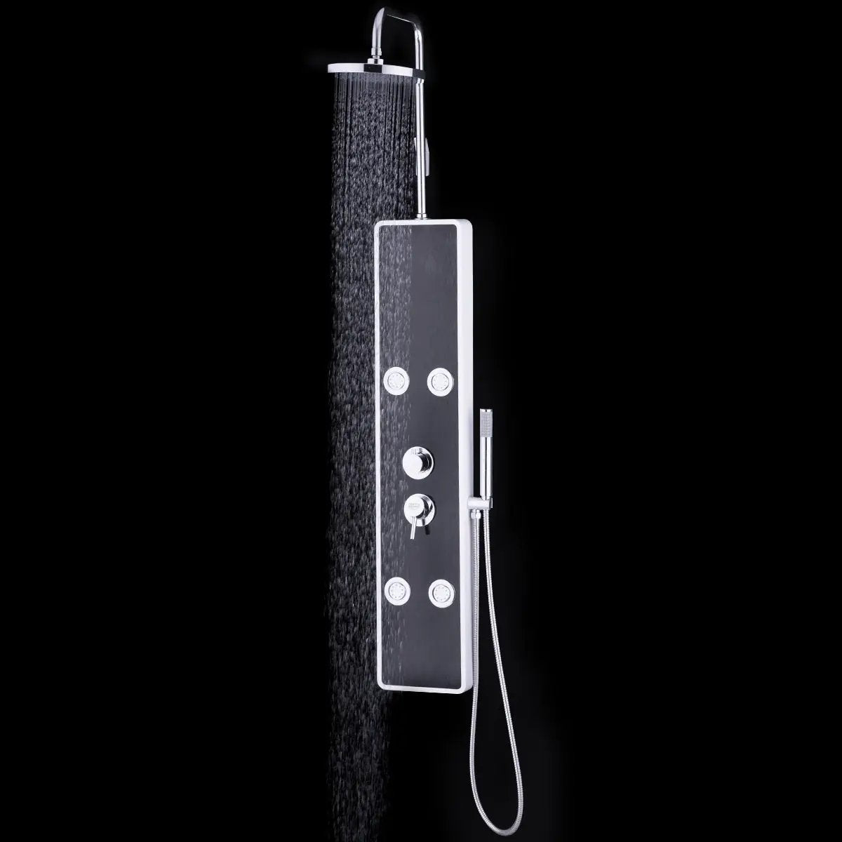 Bathroom ABS Shower Panel with Massage Jets & Hand Shower by DirectDeals
