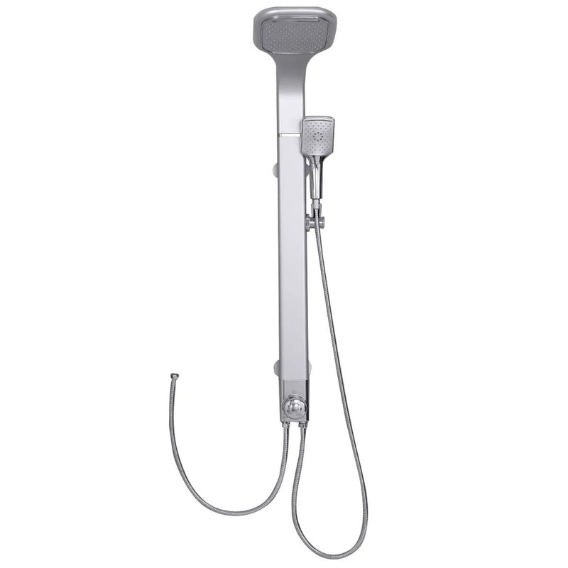 44 Inch Aluminium Alloy Panel Rainfall Shower Column with Hand Shower by DirectDeals