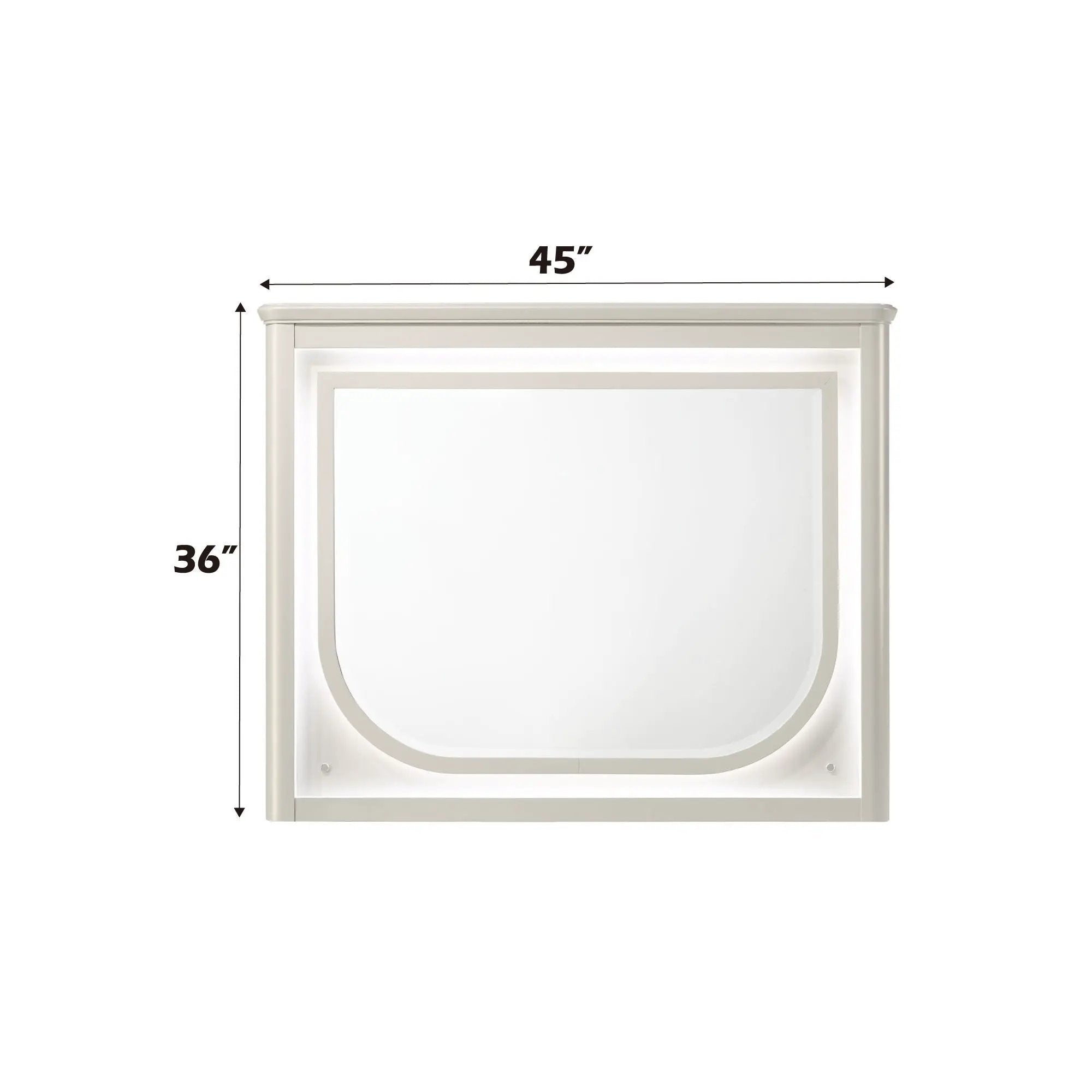 Laveda Mirror With LED - White by HouseOfZazla