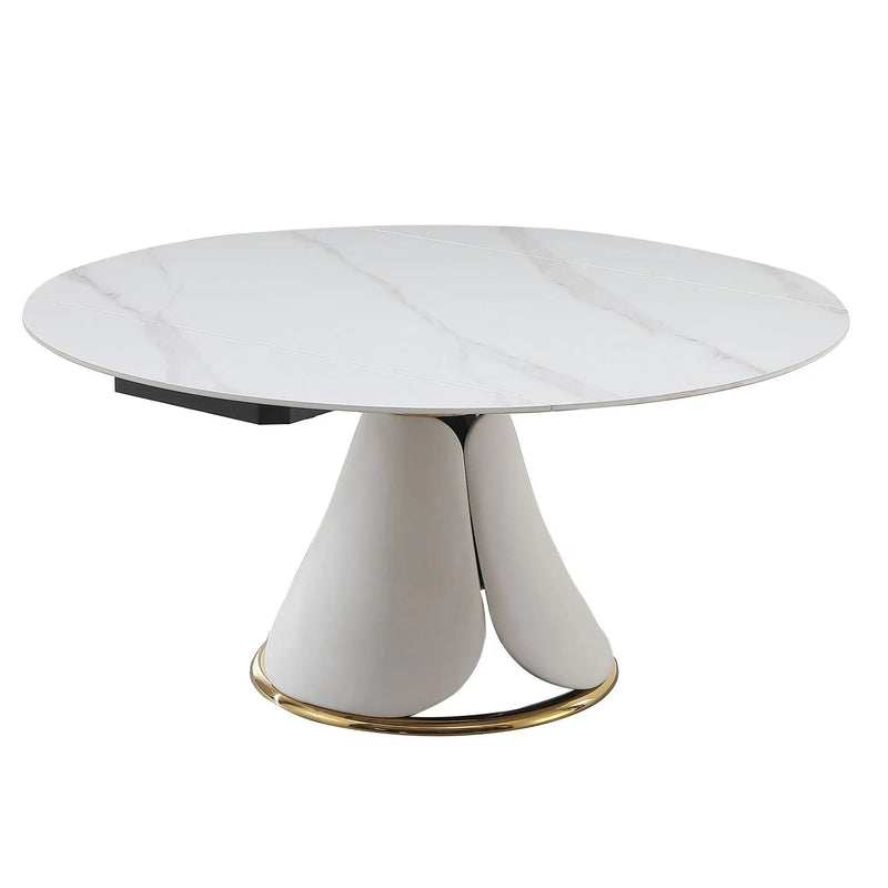 Fashion Modern Sintered Stone Dining Table With Retractable Function And Chairs by HouseOfZazla