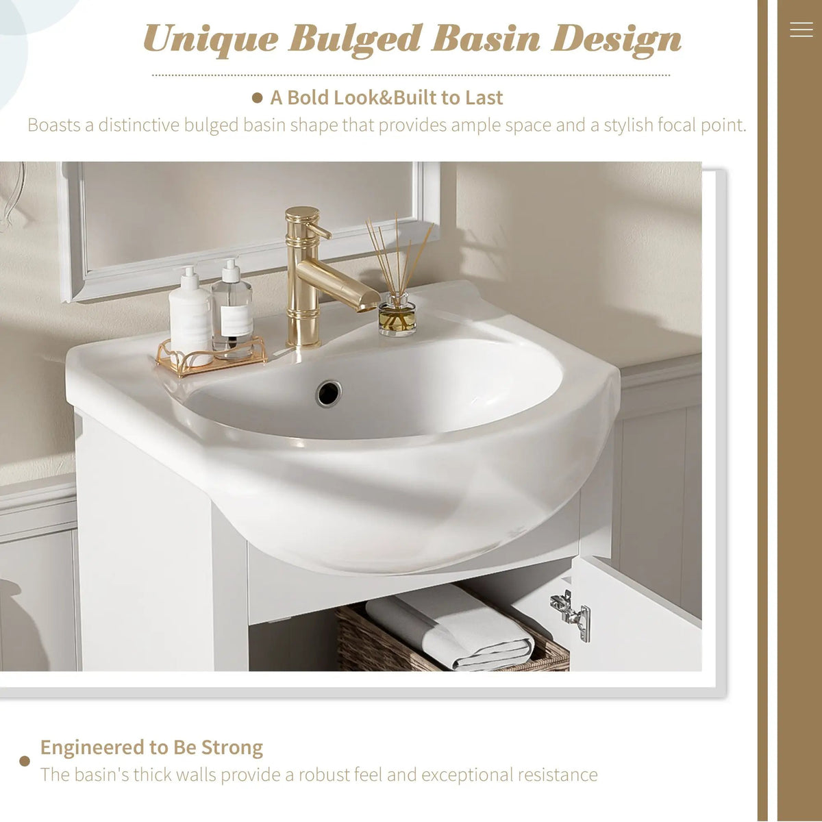 20-Inch Bathroom Vanity with Ceramic Sink by HouseOfZazla