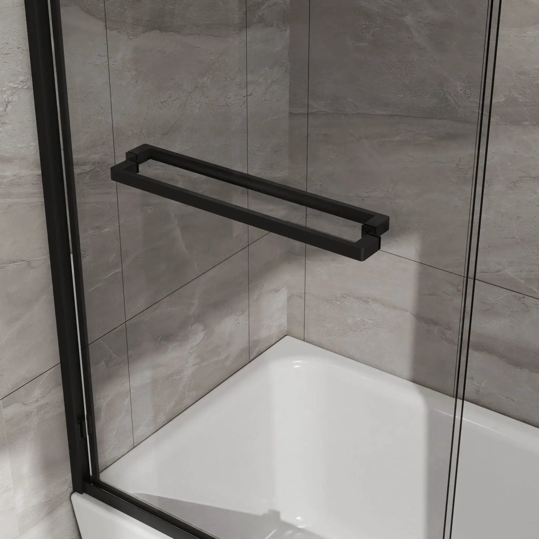 Goodyo - Double Sliding Bathtub Shower Door With Sgcc Clear Tempered Glass by HouseOfZazla
