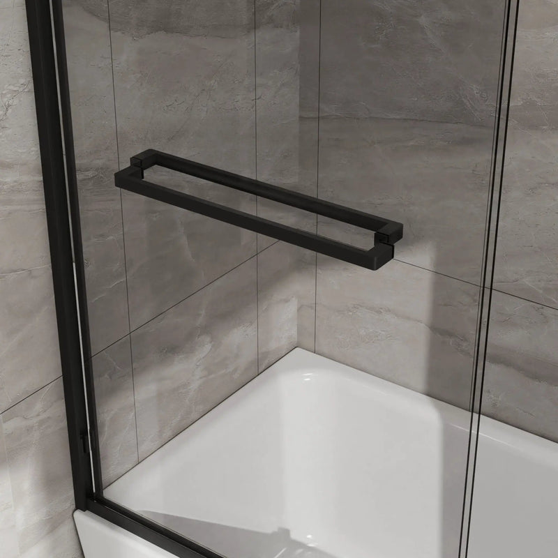 Goodyo - Double Sliding Bathtub Shower Door With Sgcc Clear Tempered Glass by HouseOfZazla