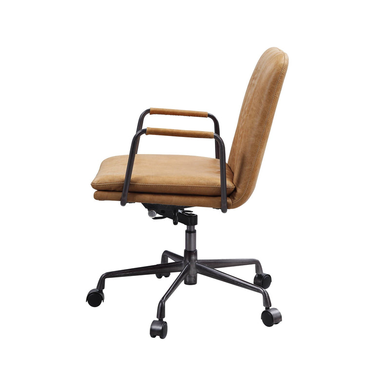 Eclarn - Top Grain Leather Office Chair - Brown by HouseOfZazla