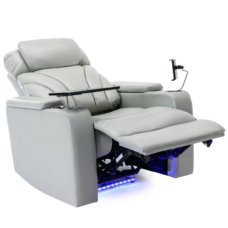 Power Motion Recliner Electric Power Recliner With USB Charging Port, Hidden Arm Storage, Convenient Cup Holder And tooth Speaker by HouseOfZazla