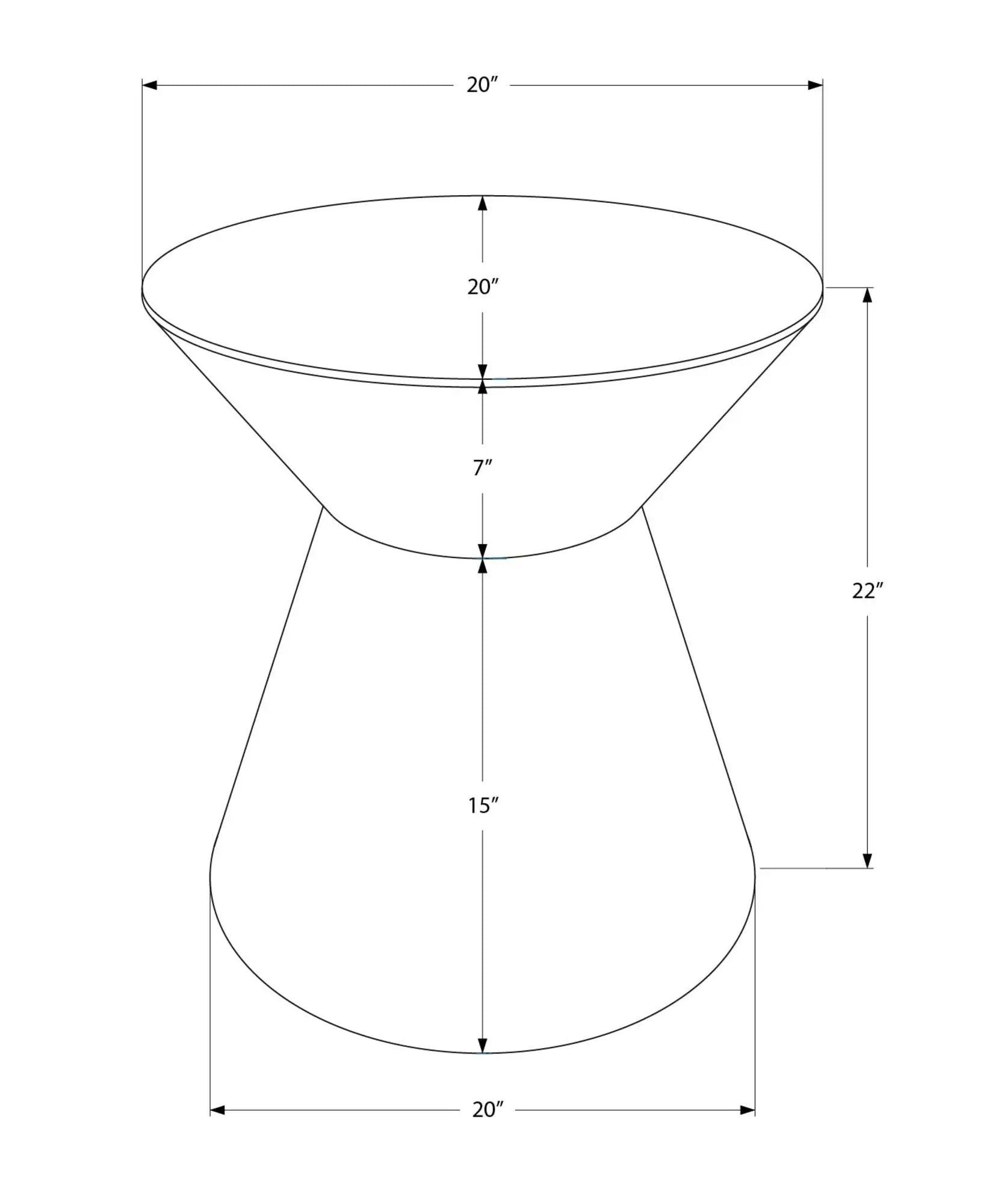 Drum Accent Side Table, Contemporary & Modern Elegant Design by HouseOfZazla