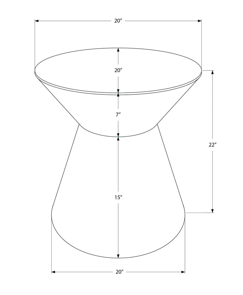 Drum Accent Side Table, Contemporary & Modern Elegant Design by HouseOfZazla