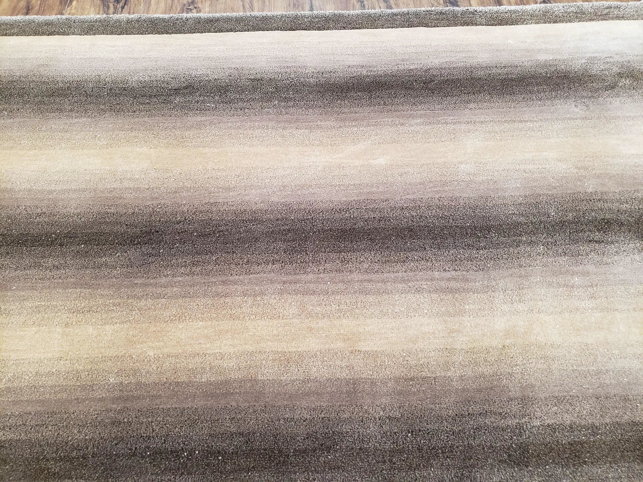 Vintage Safavieh Tibetan Indian Rug 6x9, Nepal Rug, Handmade, Striped Rug, Brown & Beige, 6x9 Oriental Carpet, Wool, Soft by Jewel Rugs