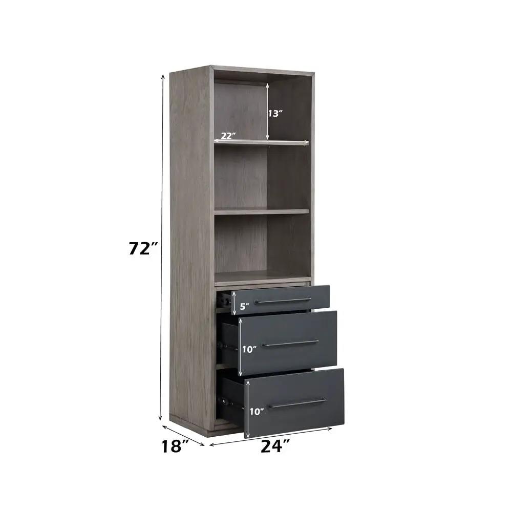 Estevon - Bookcase - Gray Oak by Unique Piece Furniture