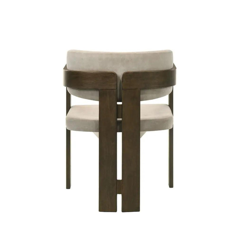 Destin - Side Chair - Light Gray Fabric & Walnut by Unique Piece Furniture