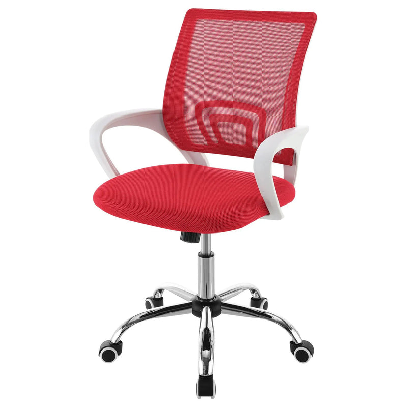 Felton Upholstered Adjustable Home Office Desk Chair Red by Unique Piece Furniture