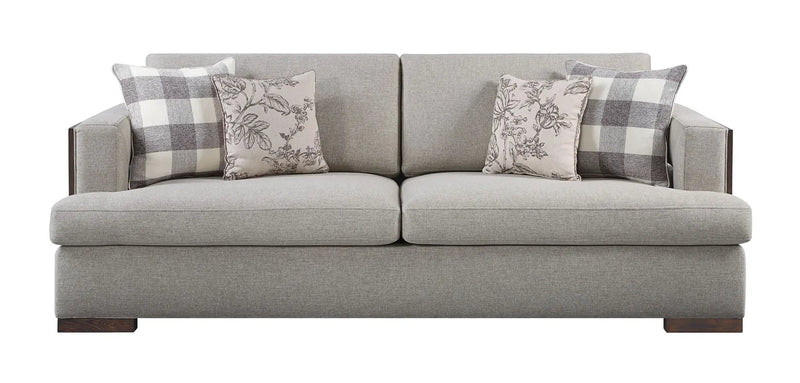 Niamey - Sofa With 4 Toss Pillows - Walnut by Unique Piece Furniture