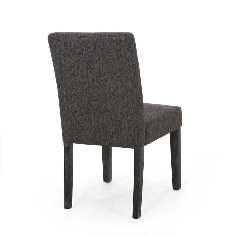 Contemporary Dining Chair with Upholstered Seating and Tapered Legs by HouseOfZazla