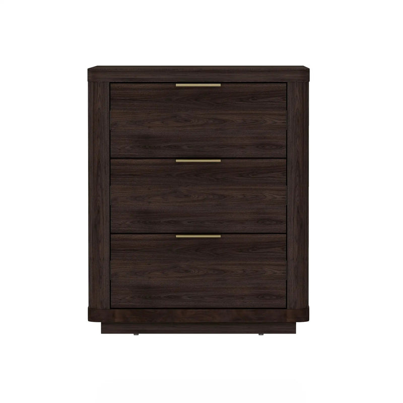 Evelyn - Nightstand With 3 Drawers, Smooth Rounded Edges by HouseOfZazla