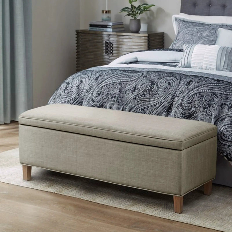 Caymus - Rectangular Soft Close Storage Bench - Light Gray by Unique Piece Furniture