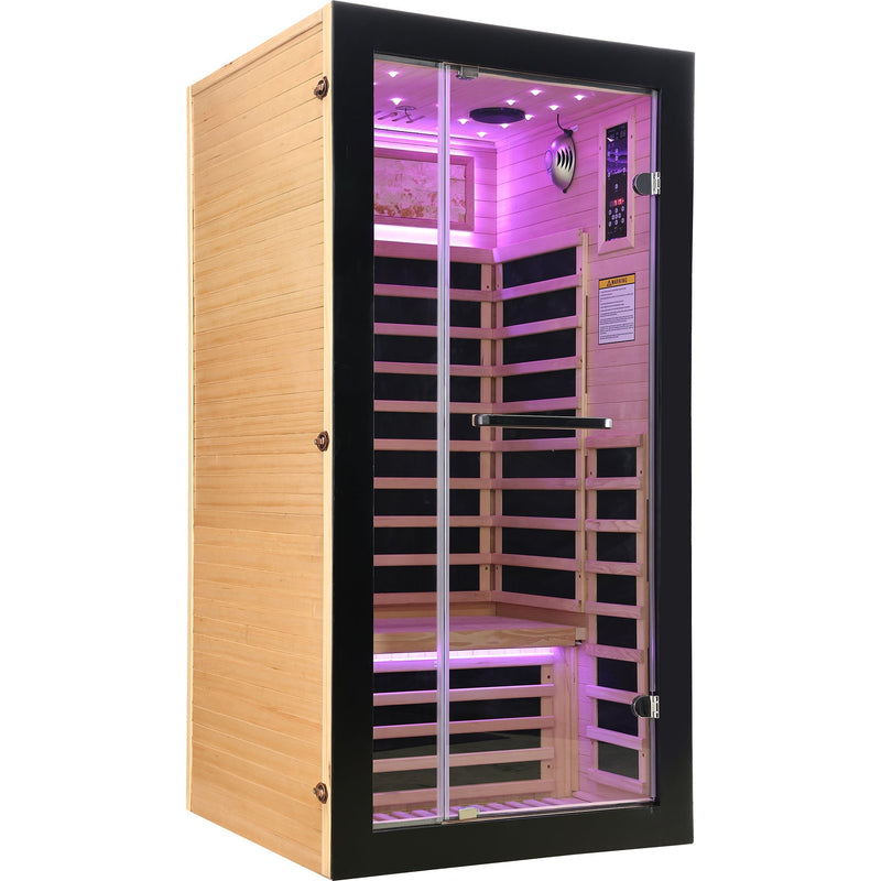 Single-person starlight ceiling lighting sauna by HouseOfZazla