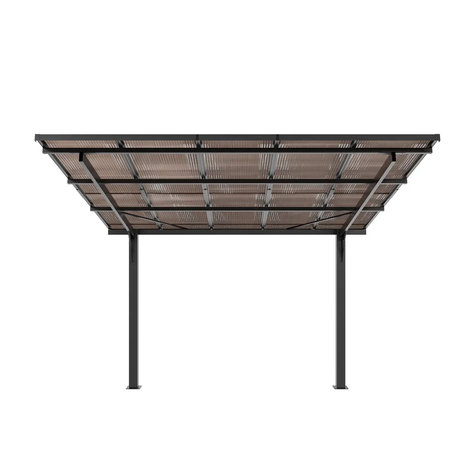 10x10FT PC Roof Carport with Galvanized Steel Frame and Sloped Roof by HouseOfZazla