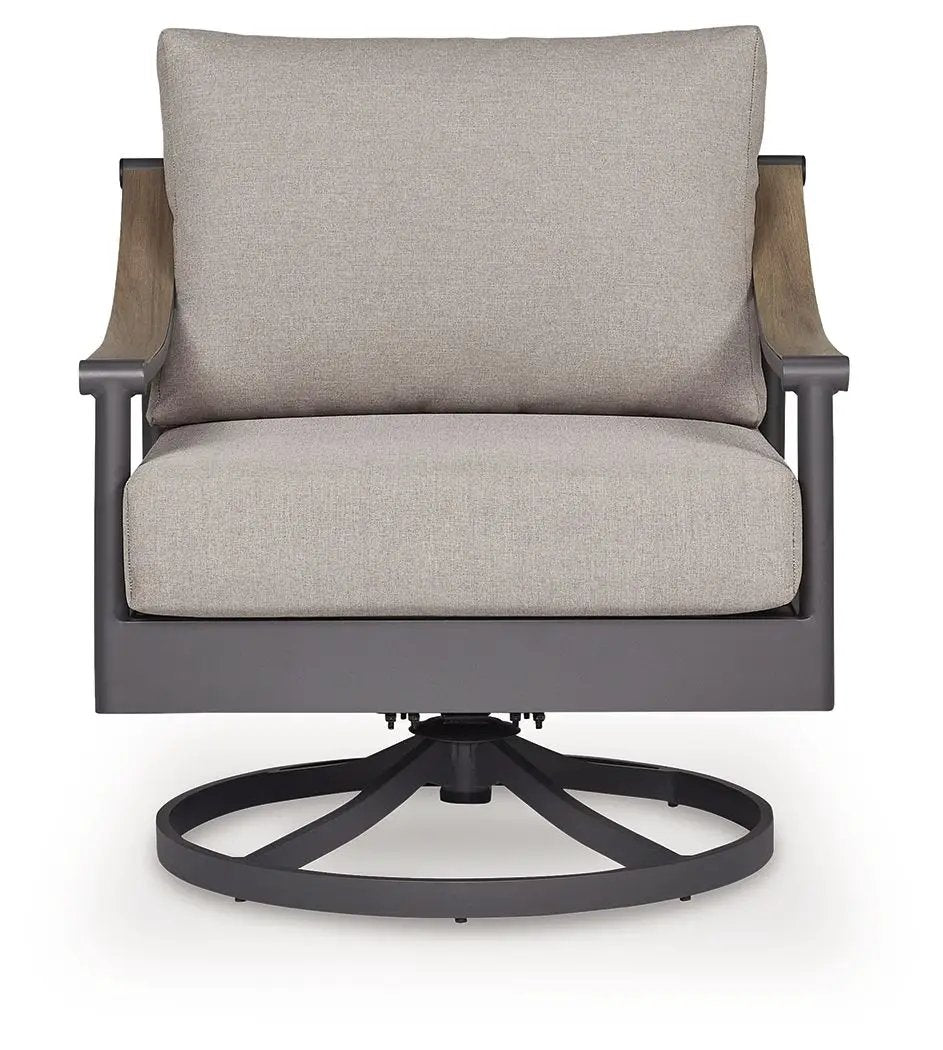 Ocean Beach - Swivel Lounge With Cushion - Gray by Unique Piece Furniture