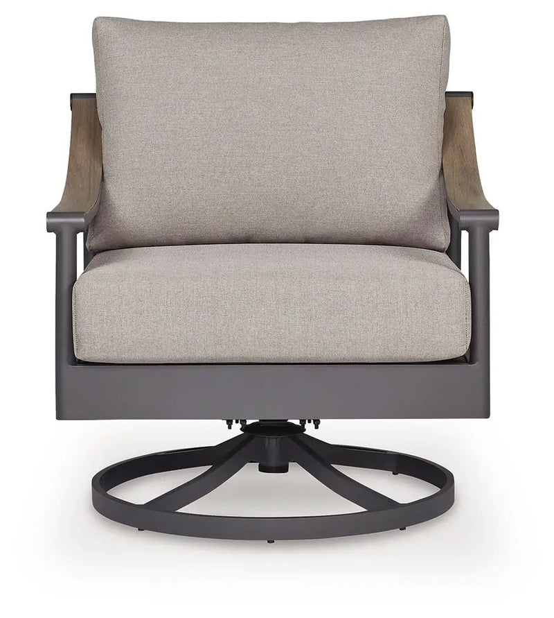 Ocean Beach - Swivel Lounge With Cushion - Gray by Unique Piece Furniture